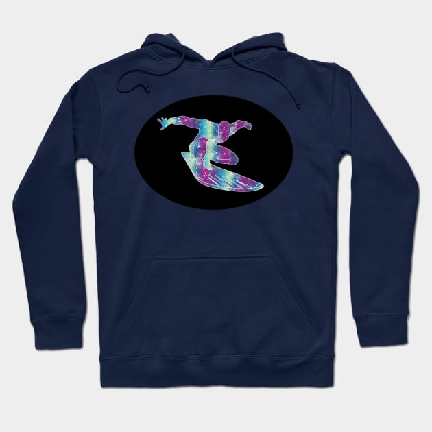 Galaxy Surfer Hoodie by Dwils7924